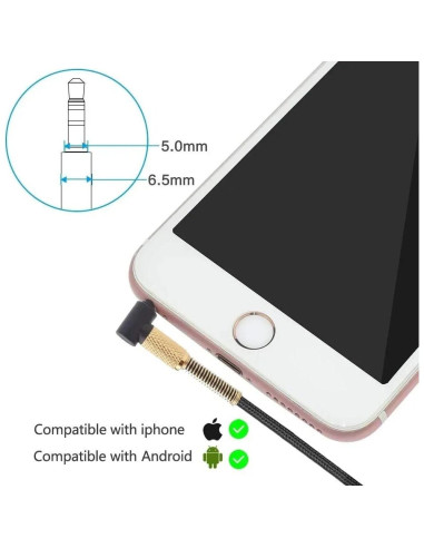 Cable de Reemplazo BUTIAO Mini XLR 4 Pines para Auriculares