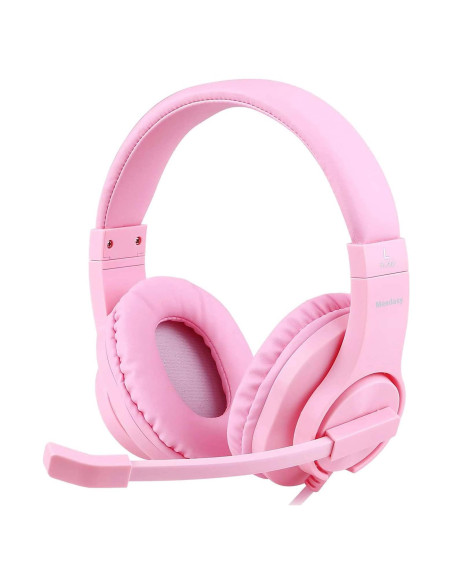 Auriculares Gaming Meedasy Rosa 40mm Aislamiento Sonido