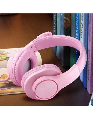 Auriculares Gaming Meedasy Rosa 40mm Aislamiento Sonido