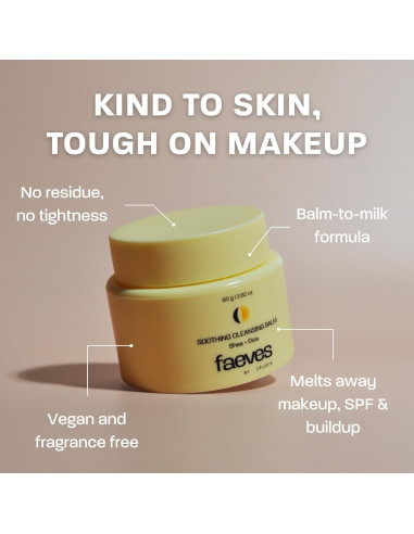 Bálsamo Limpiador Calmante Faeves 80g - Elimina Maquillaje y SPF