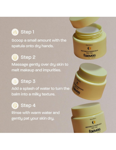 Bálsamo Limpiador Calmante Faeves 80g - Elimina Maquillaje y SPF
