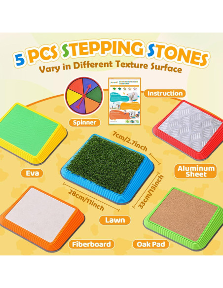 Piedras de Salto Gigantes JOY SPOT para Niños - Juguetes Sensoriales