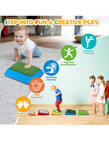 Piedras de Salto Gigantes JOY SPOT para Niños - Juguetes Sensoriales