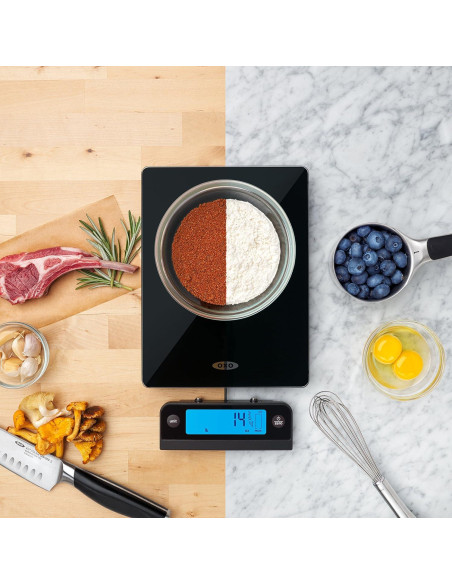 Balanza Digital de Vidrio OXO Good Grips 5 kg Negra