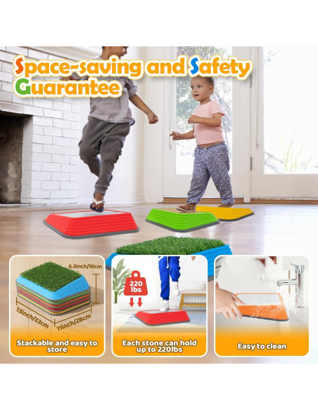 Piedras de Salto Gigantes JOY SPOT para Niños - Juguetes Sensoriales