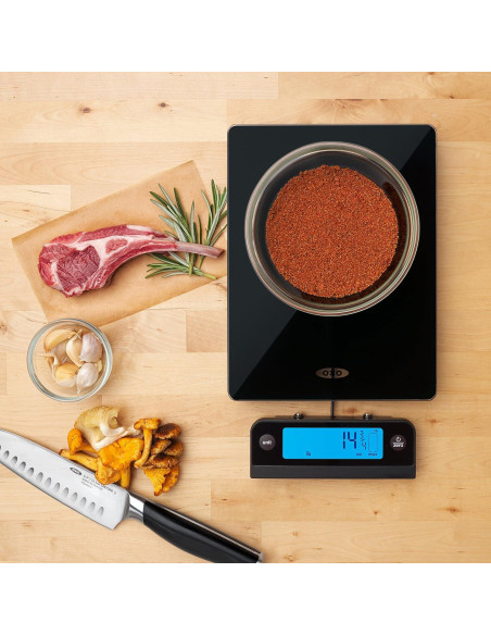 Balanza Digital de Vidrio OXO Good Grips 5 kg Negra