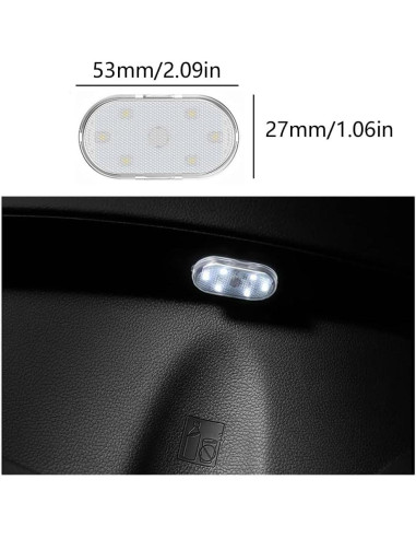 Luz de Lectura LED HASAIKA 2 Pcs Carga USB Inalámbrica