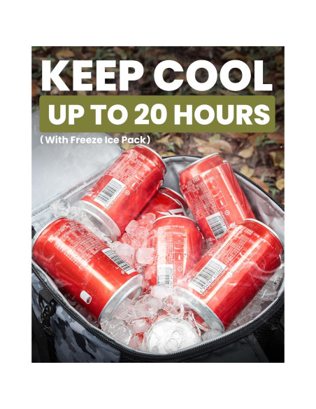 Mochila Térmica OutdoorMaster 21L Aislada Negra para Camping