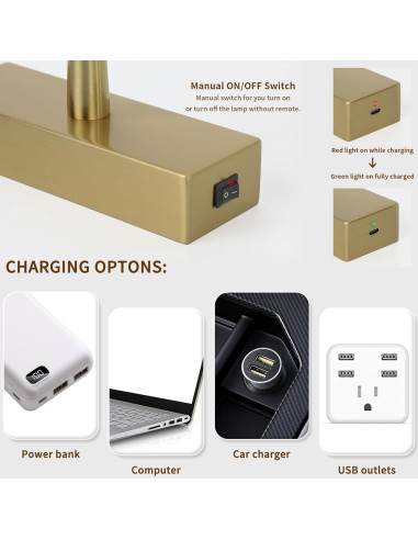 Luz de Imagen Inalámbrica Joosenhouse 39.05 cm Regulable Bronce