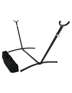 Soporte de Hamaca Portátil Sunnydaze de Acero Negro 181 kg