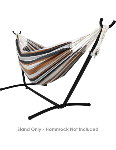 Soporte de Hamaca Portátil Sunnydaze de Acero Negro 181 kg