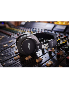 Auriculares Estéreo Roland RH-300, Monitoreo Profesional, Negro 2