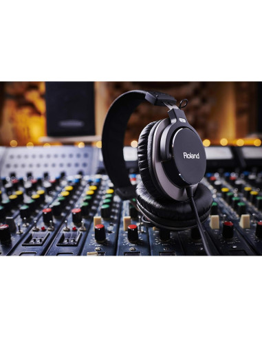Auriculares Estéreo Roland RH-300, Monitoreo Profesional, Negro