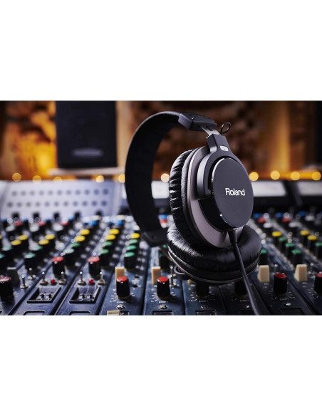Auriculares Estéreo Roland RH-300, Monitoreo Profesional, Negro