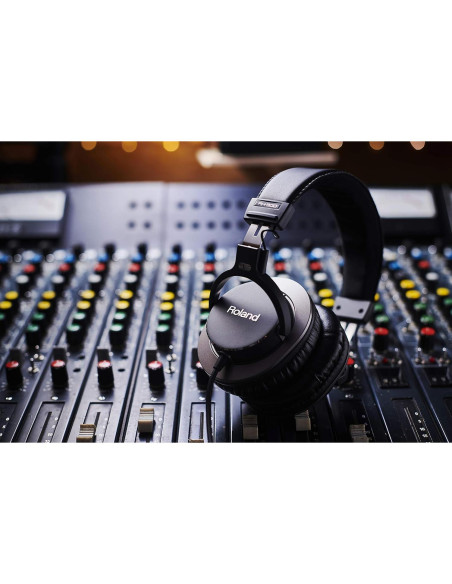 Auriculares Estéreo Roland RH-300, Monitoreo Profesional, Negro