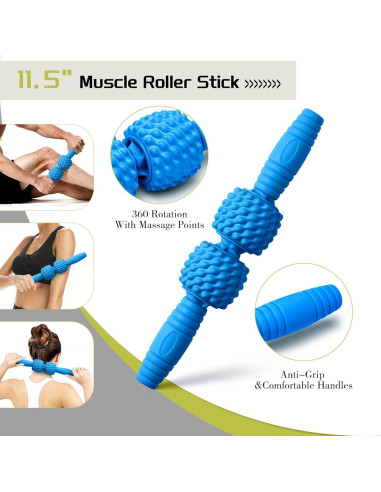 Juego de Rodillos de Espuma 5 en 1 Krightlink para Masaje Muscular