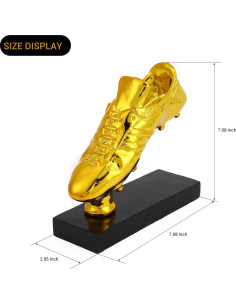 Trofeo de Fútbol Bota Dorada Fubosi 18 cm Resina 2