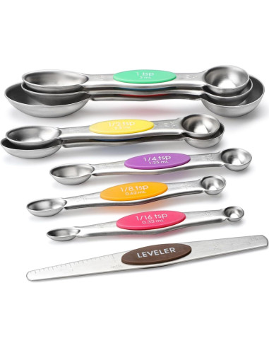 Juego de Cucharas Medidoras Magnéticas CHAMTILE Acero Inoxidable