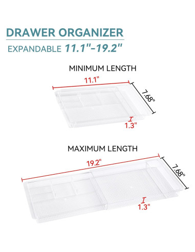 Organizador de Cajones Expandible Oubonun 28.2x19.5cm 2 Paquetes