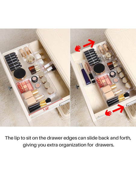 Organizador de Cajones Expandible Oubonun 28.2x19.5cm 2 Paquetes Organizador de Cajones Expandible Oubonun 28.2x19.5cm 2 Paquetes