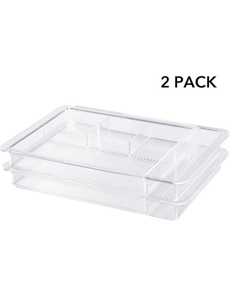 Organizador de Cajones Expandible Oubonun 28.2x19.5cm 2 Paquetes Organizador de Cajones Expandible Oubonun 28.2x19.5cm 2 Paquetes