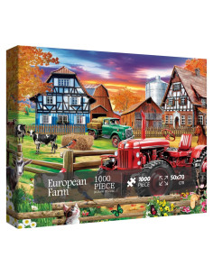 Rompecabezas de Granja Europea Larkipuzz 1000 Piezas HD