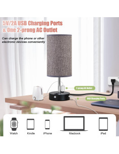 Lámpara de Mesa con Sensor de Movimiento Lifeholder LH-T39-H, USB 2