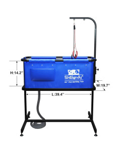 Bañera Portátil para Mascotas SHELANDY 102 cm Azul 2