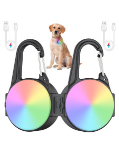 Luces LED para perros Myddomi IP68, recargables, 4 modos