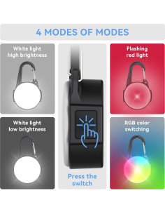 Luces LED para perros Myddomi IP68, recargables, 4 modos 2