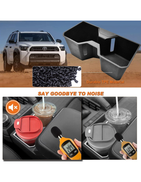 Insertos para Portavasos Toyota 4Runner 2025 JJMY TPE Antideslizante