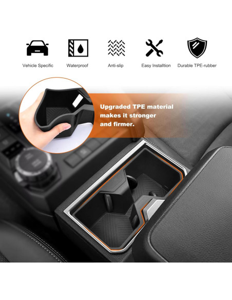 Insertos para Portavasos Toyota 4Runner 2025 JJMY TPE Antideslizante