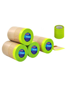 Papel de Enmascarar Pre-Adhesivo Fuzhou 15cm x 15m - 4 Rollos