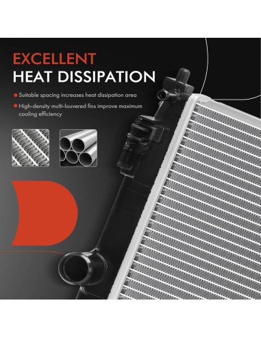 Radiador de Refrigerante A-Premium para Toyota Corolla 2020-2022 2.0L