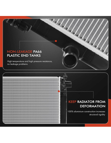 Radiador de Refrigerante A-Premium para Toyota Corolla 2020-2022 2.0L