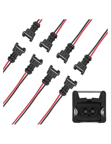 Conector de inyector de combustible Salior 8 piezas nylon