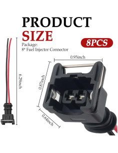 Conector de inyector de combustible Salior 8 piezas nylon 2