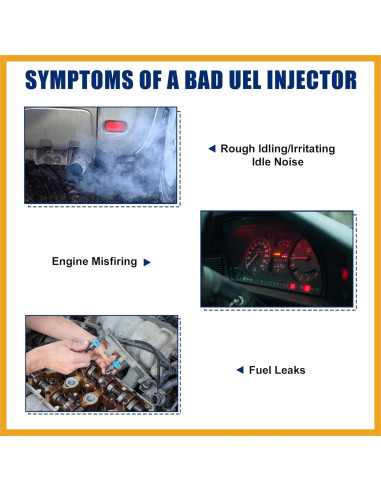 Inyector de Combustible Partuto 23250-75050 para Toyota 4Pcs