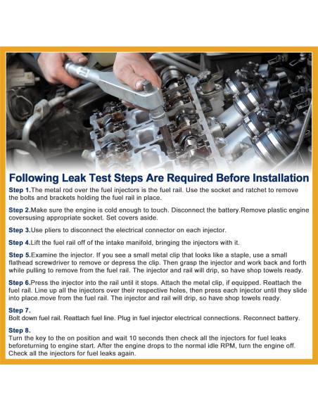 Inyector de Combustible Partuto 23250-75050 para Toyota 4Pcs