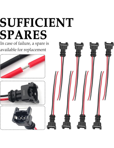Conector de inyector de combustible Salior 8 piezas nylon