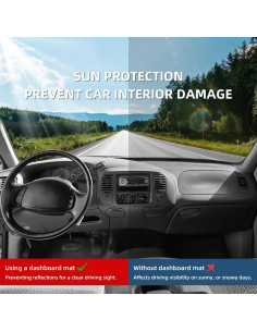 Cubierta de tablero VAFMOLEI para Ford F150 1999-2003 Negro 2