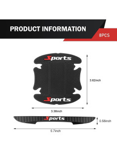 Protector de Manija de Puerta Zikefest ZIK1FT 8PCS Universal 2