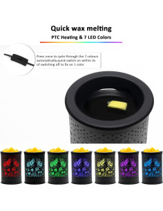 Calentador de Cera Eléctrico Dialan's Mariposa con Luz LED 7 Colores 2