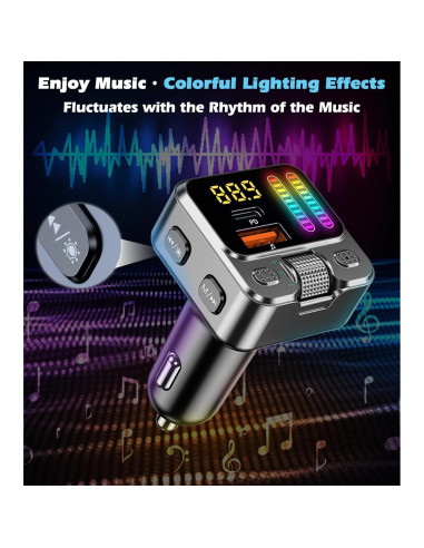 Adaptador Bluetooth 5.3 para Coche con Carga Rápida 42W