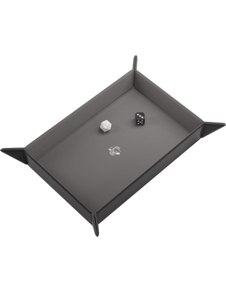 Bandeja de Dados Magnética Asmodee Rectangular Negra y Gris