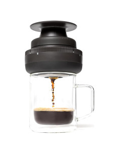 Prensa Francesa Portátil Corkcicle Café Palmpress 227 ml Negro