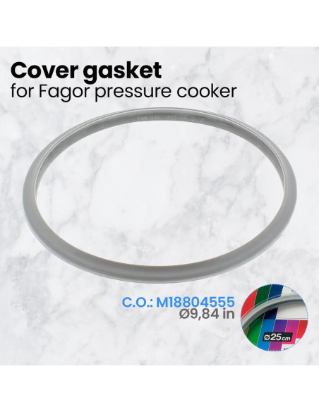 Reemplazo de Goma para Olla a Presión Fagor 25 cm Silicona