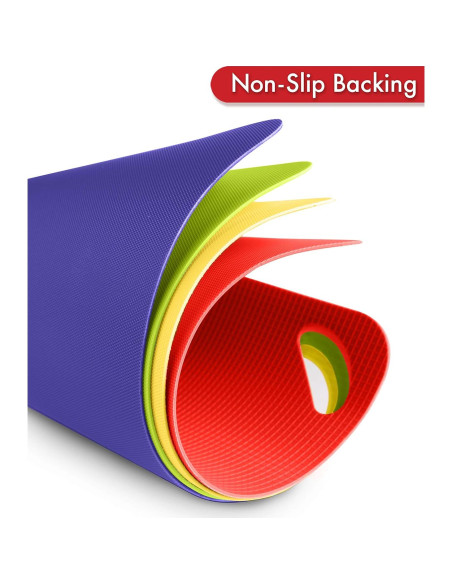 Conjunto 4 Tablas de Cortar Dexas Grippmat Antideslizantes