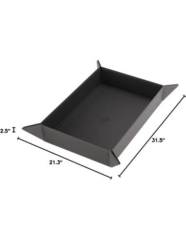 Bandeja de Dados Magnética Asmodee Rectangular Negra y Gris