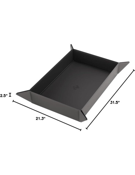 Bandeja de Dados Magnética Asmodee Rectangular Negra y Gris